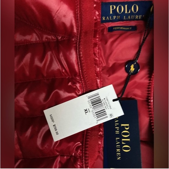 Ralph Lauren Polo Arctic Red Scarlet Packable Men’s Performance Jacket sz XL - Picture 12 of 15